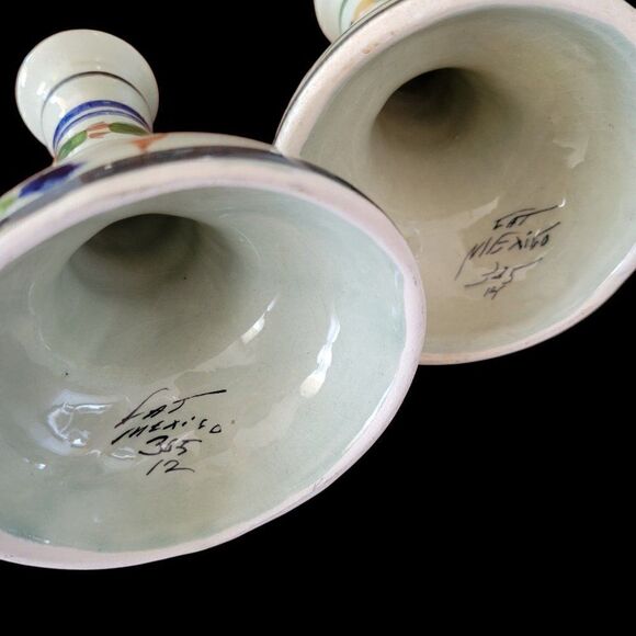 Vintage Tonala Handpainted Candle Holders (Set of 2) - Picture 7 of 10